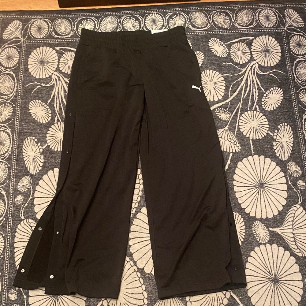 Puma Black Snap-Open Jogger Pants